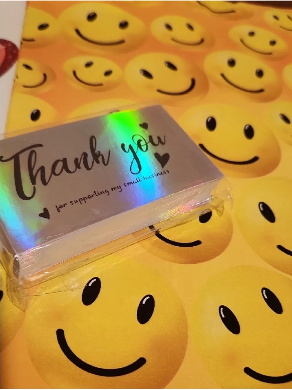White Party Tote with Yellow Smiley Gift Bag
